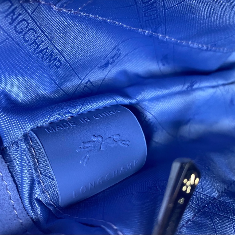 Longchamp Penelope Bucket Bag Blue Mist - Picture 4 of 16